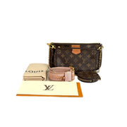 Louis Vuitton Pochette Accessoires Bag Multi Monogram Pink Strap